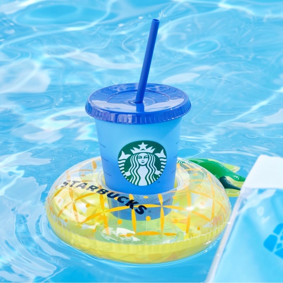 Starbucks Japan Summer Tote Bag and Pineapple Cup Holder Floatie - Picture 6 of 8